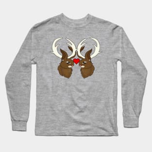 Jackalope love is real love Long Sleeve T-Shirt